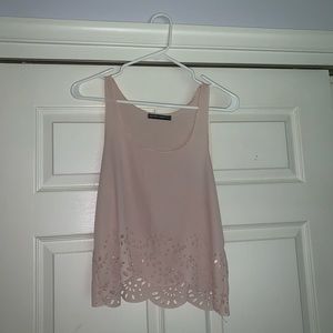 pink scalloped tank top
